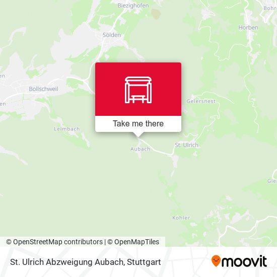 St. Ulrich Abzweigung Aubach map