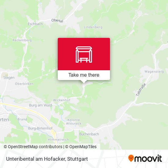 Unteribental am Hofacker map