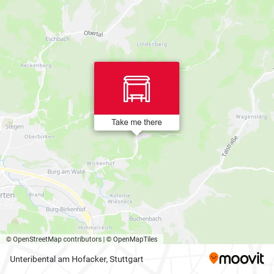 Карта Unteribental am Hofacker