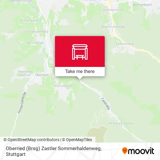 Карта Oberried (Brsg) Zastler Sommerhaldenweg