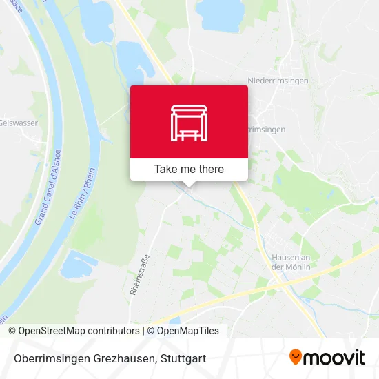 Карта Oberrimsingen Grezhausen
