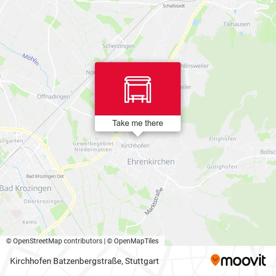 Карта Kirchhofen Batzenbergstraße
