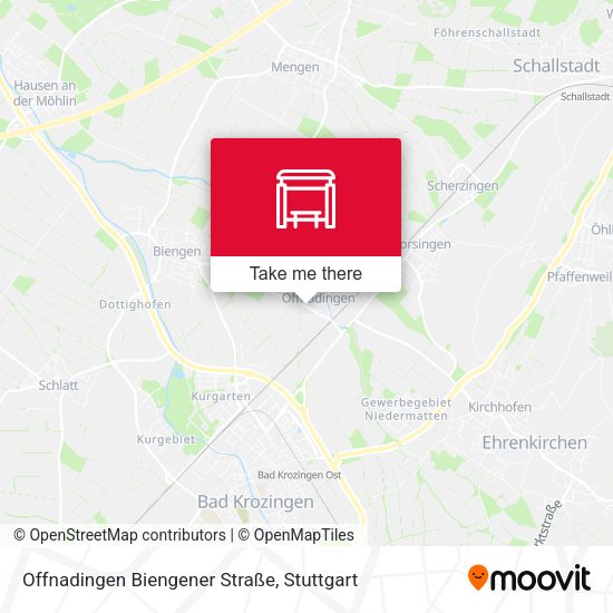 Карта Offnadingen Biengener Straße