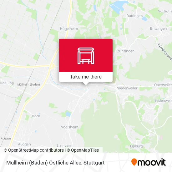 Карта Müllheim (Baden) Östliche Allee
