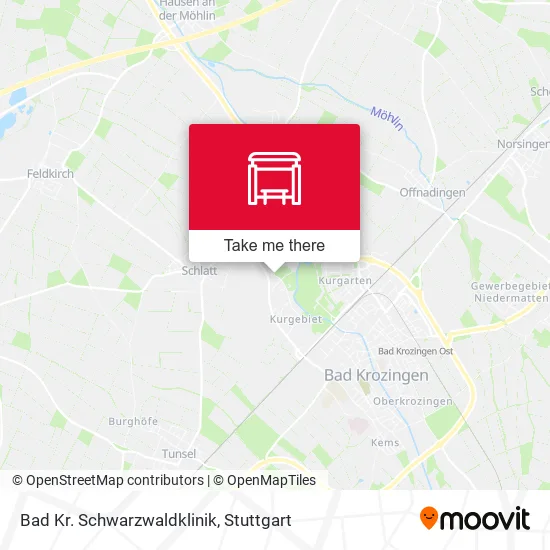 Карта Bad Kr. Schwarzwaldklinik