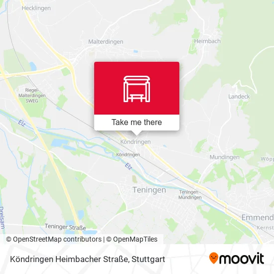 Карта Köndringen Heimbacher Straße