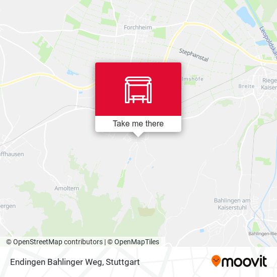 Карта Endingen Bahlinger Weg
