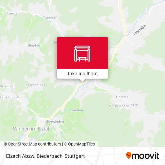Карта Elzach Abzw. Biederbach