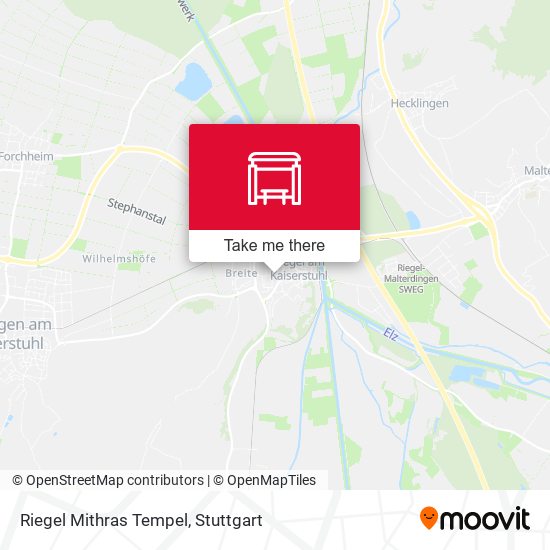 Riegel Mithras Tempel map