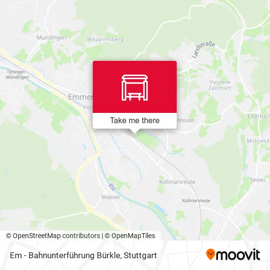 Карта Em -  Bahnunterführung Bürkle