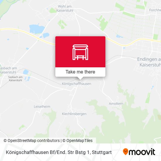Königschaffhausen Bf / End. Str Bstg 1 map
