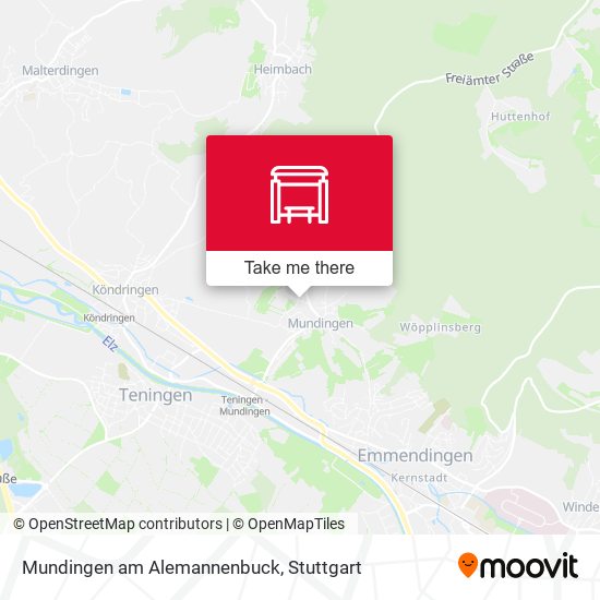 Mundingen am Alemannenbuck map