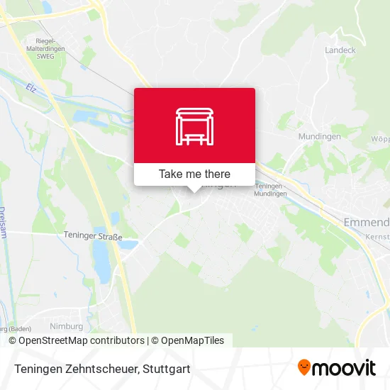 Карта Teningen Zehntscheuer