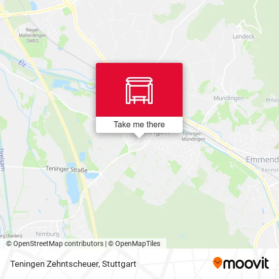 Карта Teningen Zehntscheuer