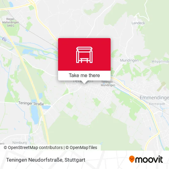 Карта Teningen Neudorfstraße