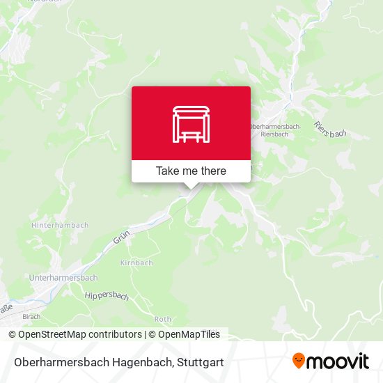 Oberharmersbach Hagenbach map