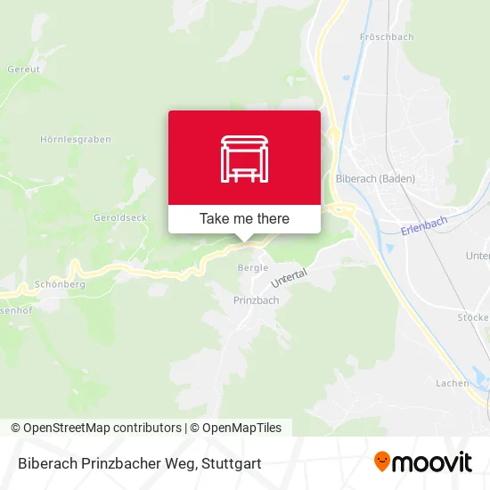Карта Biberach Prinzbacher Weg