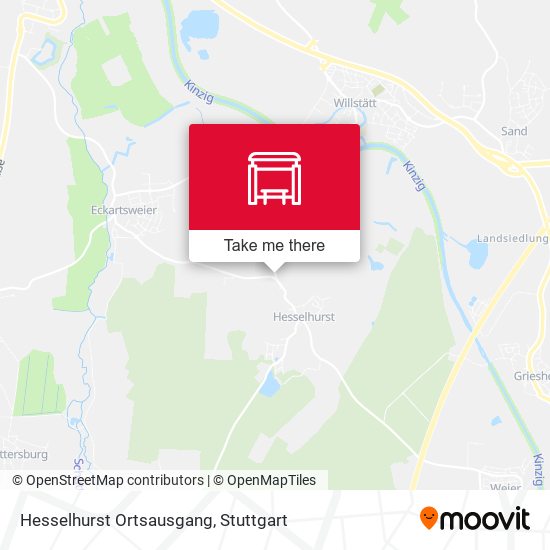 Hesselhurst Ortsausgang map
