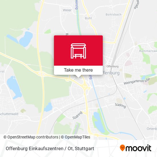 Карта Offenburg Einkaufszentren / Ot