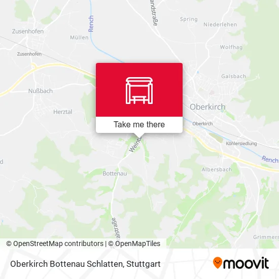 Карта Oberkirch Bottenau Schlatten