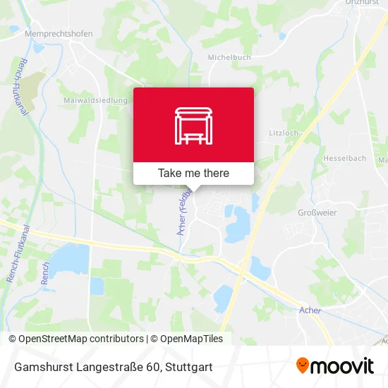 Карта Gamshurst Langestraße 60