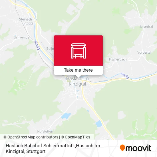 Карта Haslach Bahnhof Schleifmattstr.,Haslach Im Kinzigtal