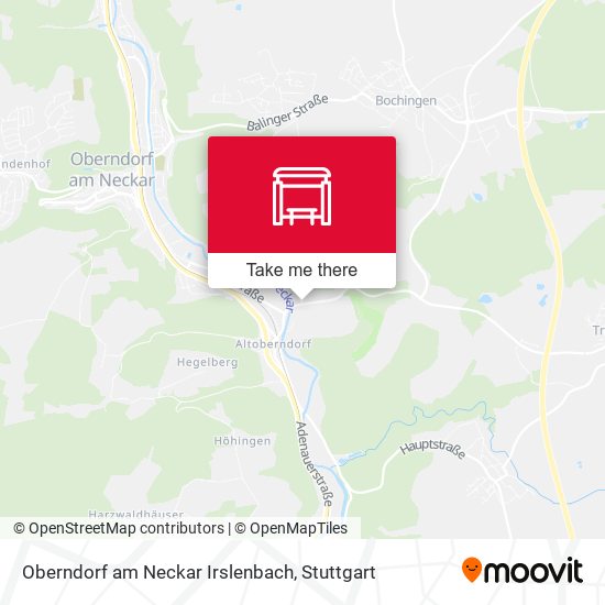 Oberndorf am Neckar Irslenbach map