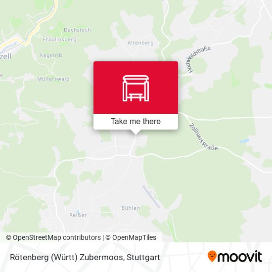 Rötenberg (Württ) Zubermoos map