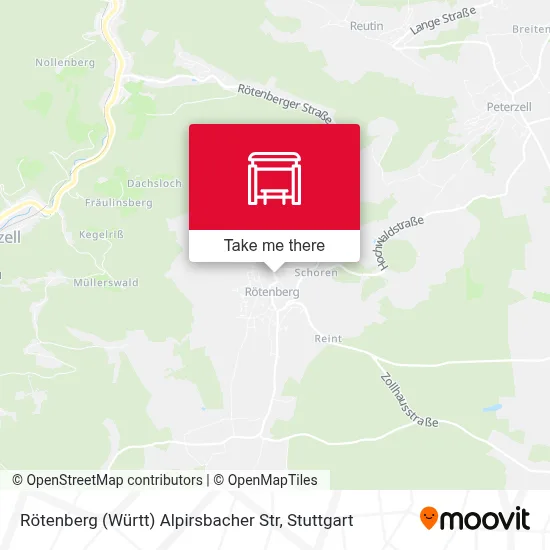 Rötenberg (Württ) Alpirsbacher Str map