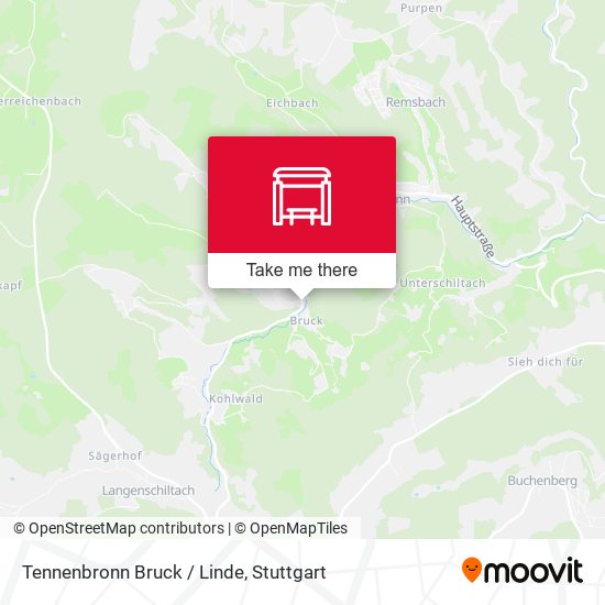 Tennenbronn Bruck / Linde map