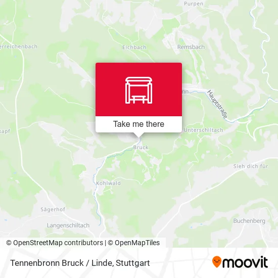 Карта Tennenbronn Bruck / Linde