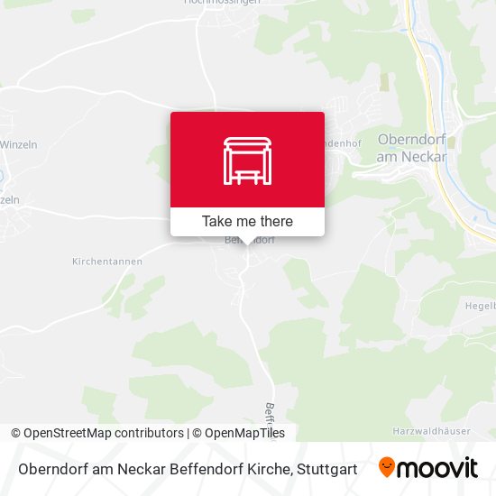 Карта Oberndorf am Neckar Beffendorf Kirche