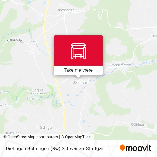 Карта Dietingen Böhringen (Rw) Schwanen