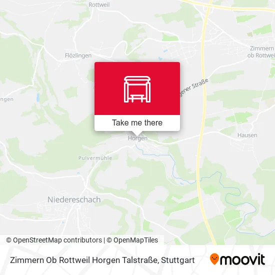 Карта Zimmern Ob Rottweil Horgen Talstraße