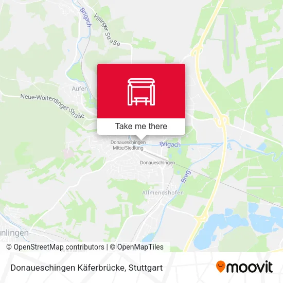 Карта Donaueschingen Käferbrücke