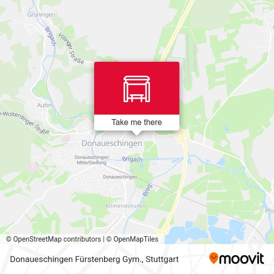 Donaueschingen Fürstenberg Gym. map