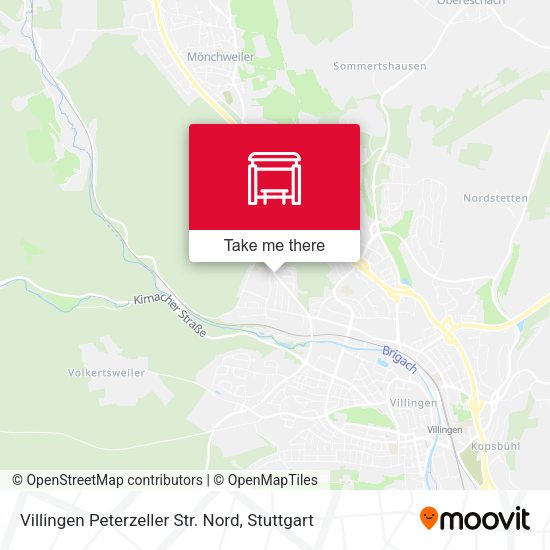 Villingen Peterzeller Str. Nord map