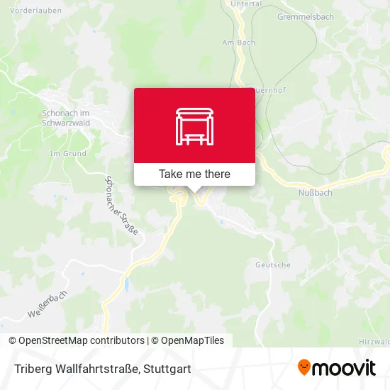 Карта Triberg Wallfahrtstraße