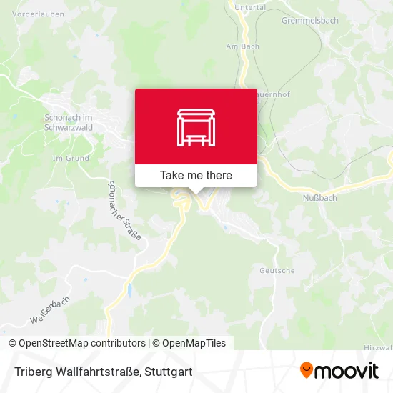 Карта Triberg Wallfahrtstraße