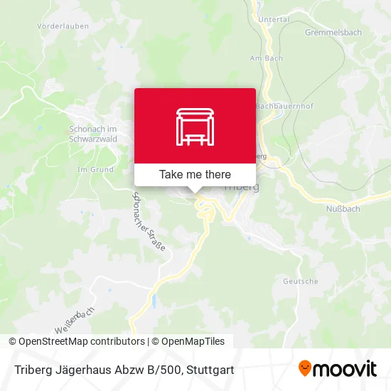 Карта Triberg Jägerhaus Abzw B/500