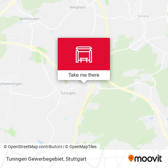 Карта Tuningen Gewerbegebiet