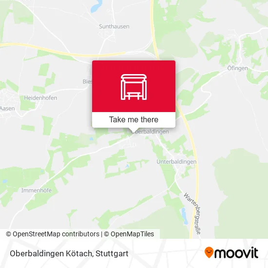 Карта Oberbaldingen Kötach