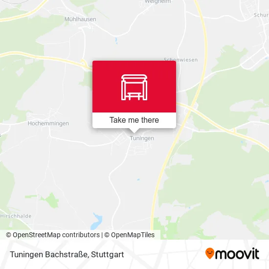 Карта Tuningen Bachstraße