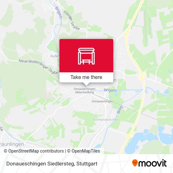 Donaueschingen Siedlersteg map
