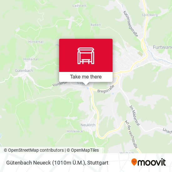 Gütenbach Neueck (1010m Ü.M.) map