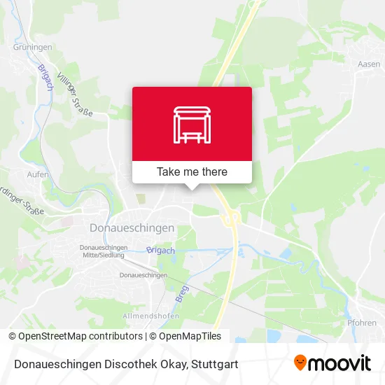 Карта Donaueschingen Discothek Okay