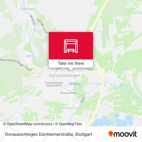 Donaueschingen Dürrheimerstraße map