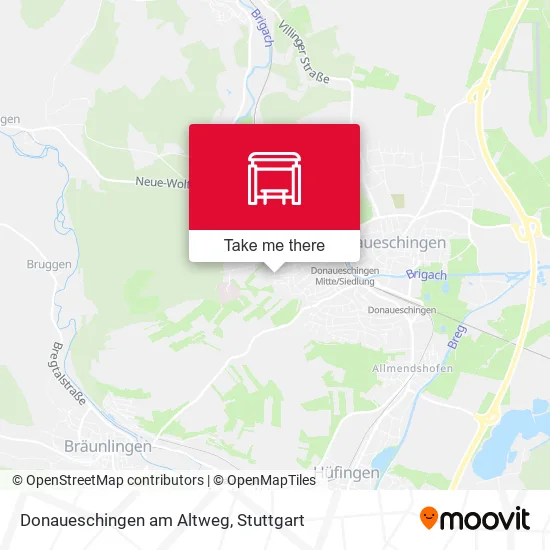 Карта Donaueschingen am Altweg