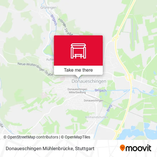 Карта Donaueschingen Mühlenbrücke