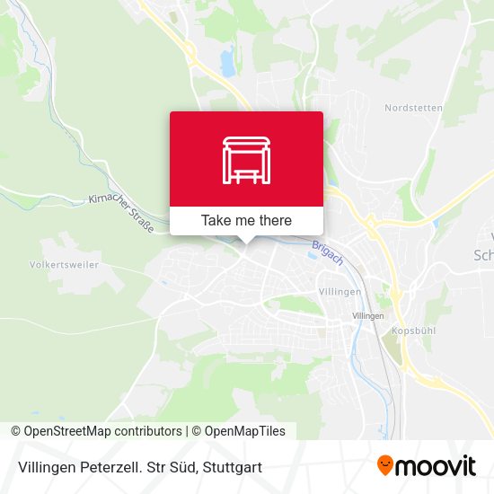Карта Villingen Peterzell. Str Süd